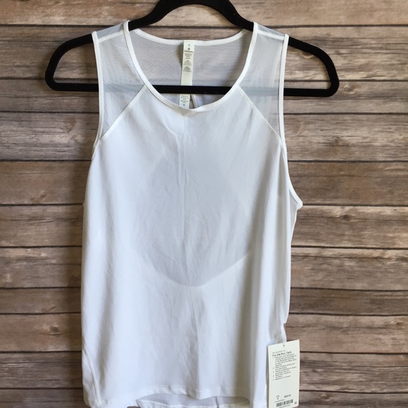 Nwt White lululemon For The Run Tank Size 8 - Picture 6 of 7